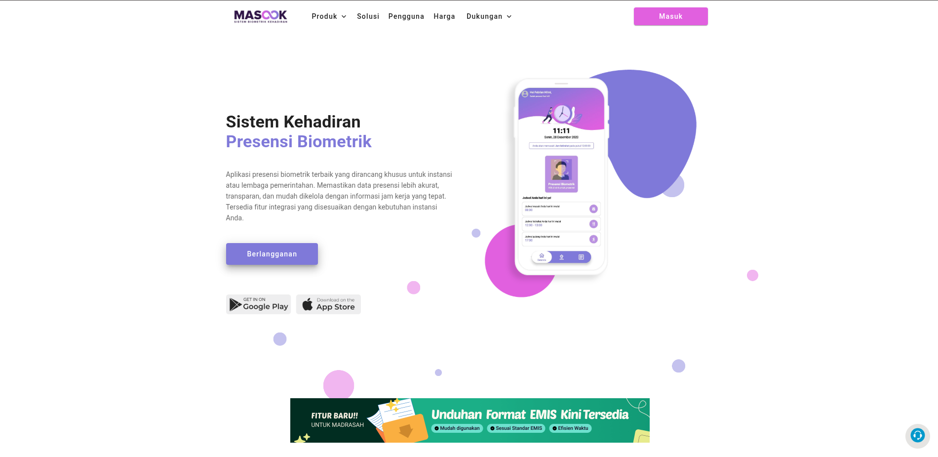 Screenshot project Masook.id